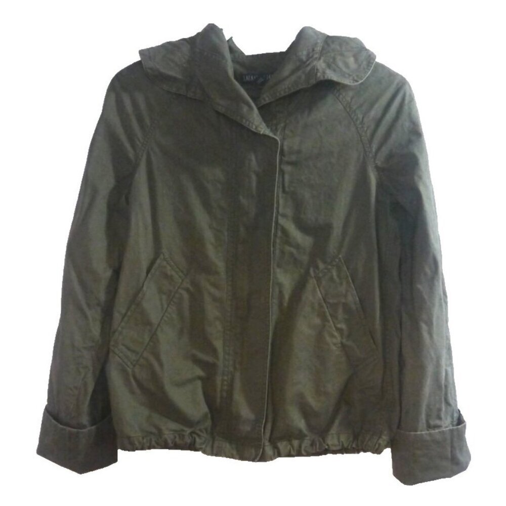 LAFAYETTE 148 New York green distressed look 100% cotton jacket Women's size P S